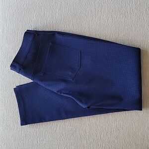 GOLFINO golf pants in blue herringbone pattern.  Size 10